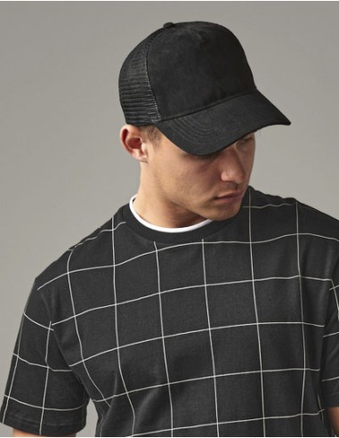 BEE-B643-Suede Snapback Trucker